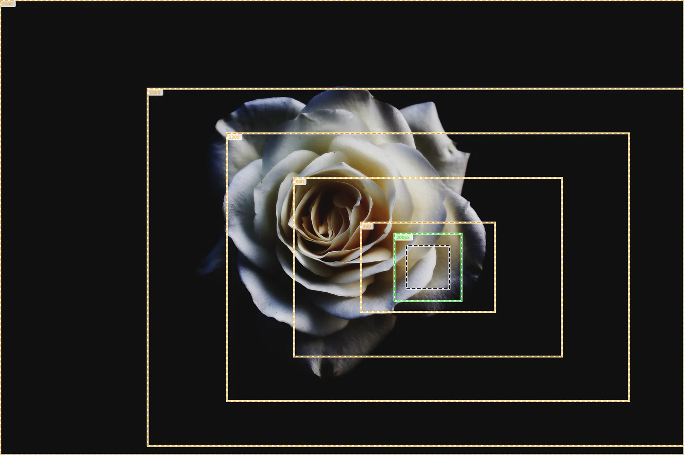 Original image with selected fragment highlighted