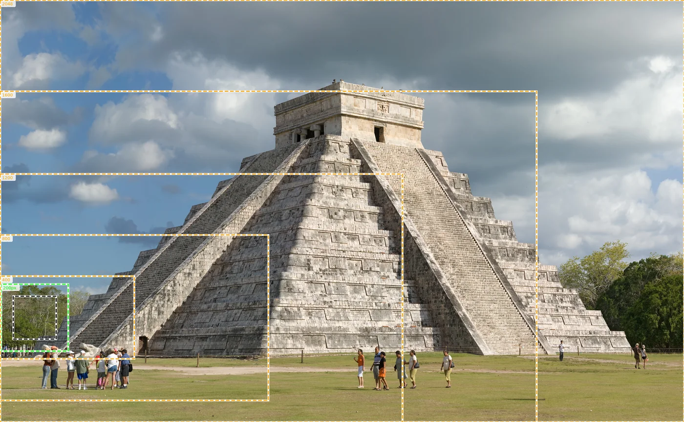 Original image with selected fragment highlighted